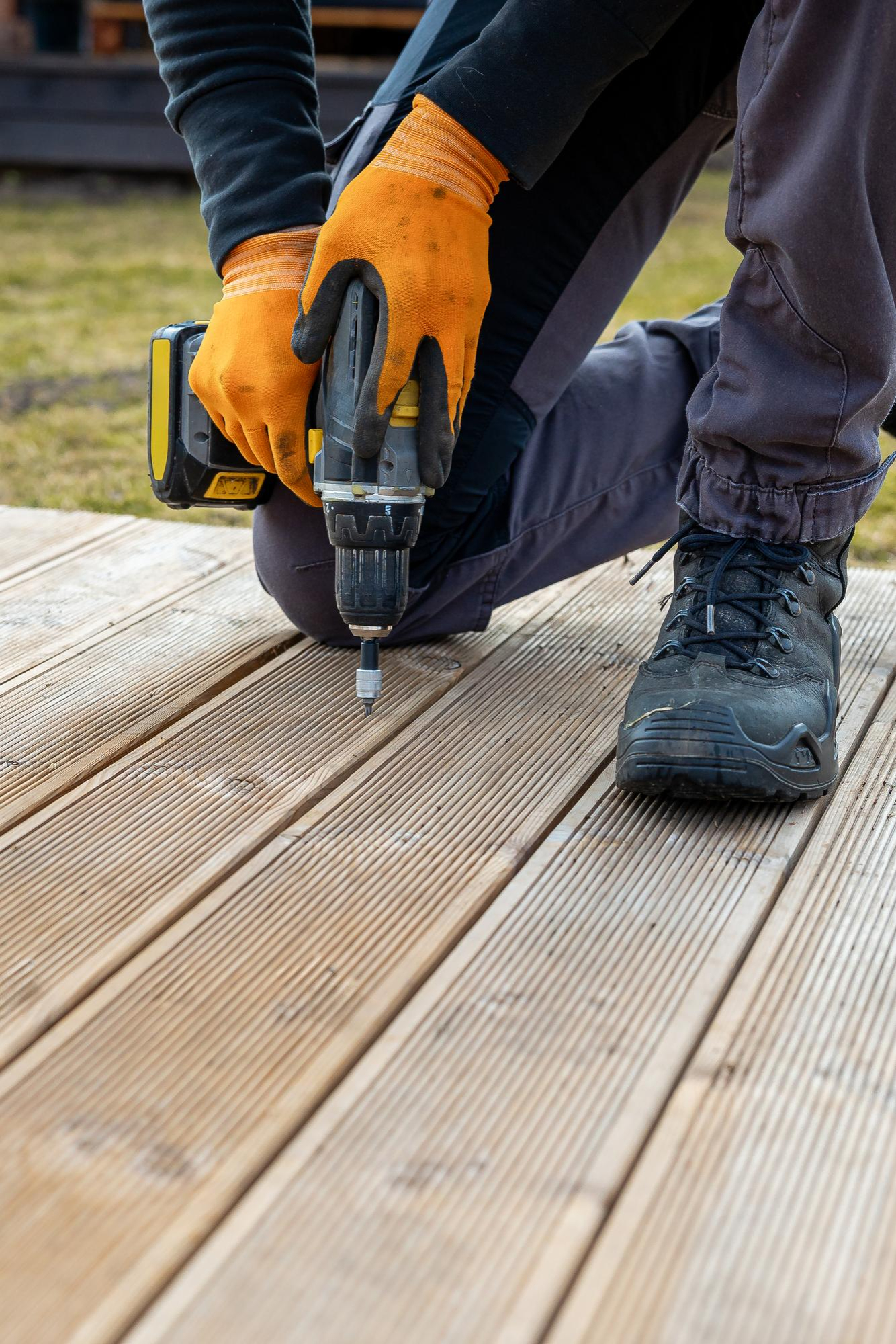 Decking installation work